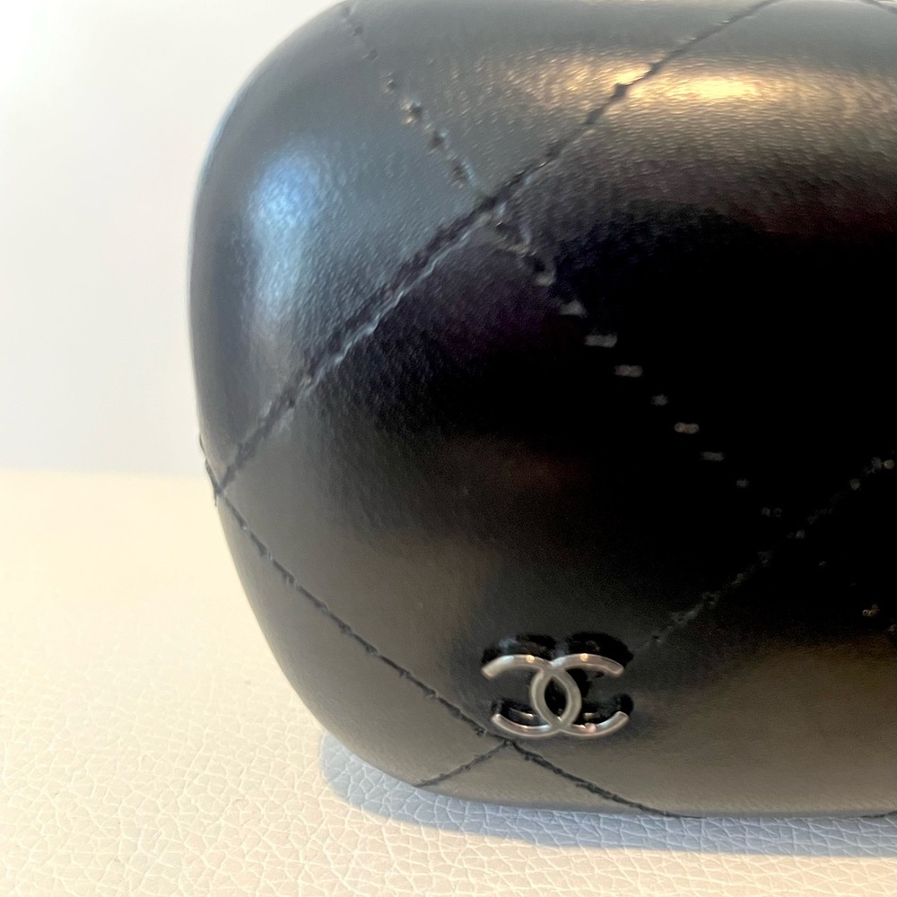 Chanel Black Quilted Leather Sunglasses Case